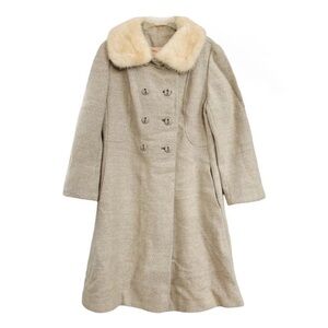 Shagmoor Vintage Dress Overcoat Mink Collar 50's 60's 70’s